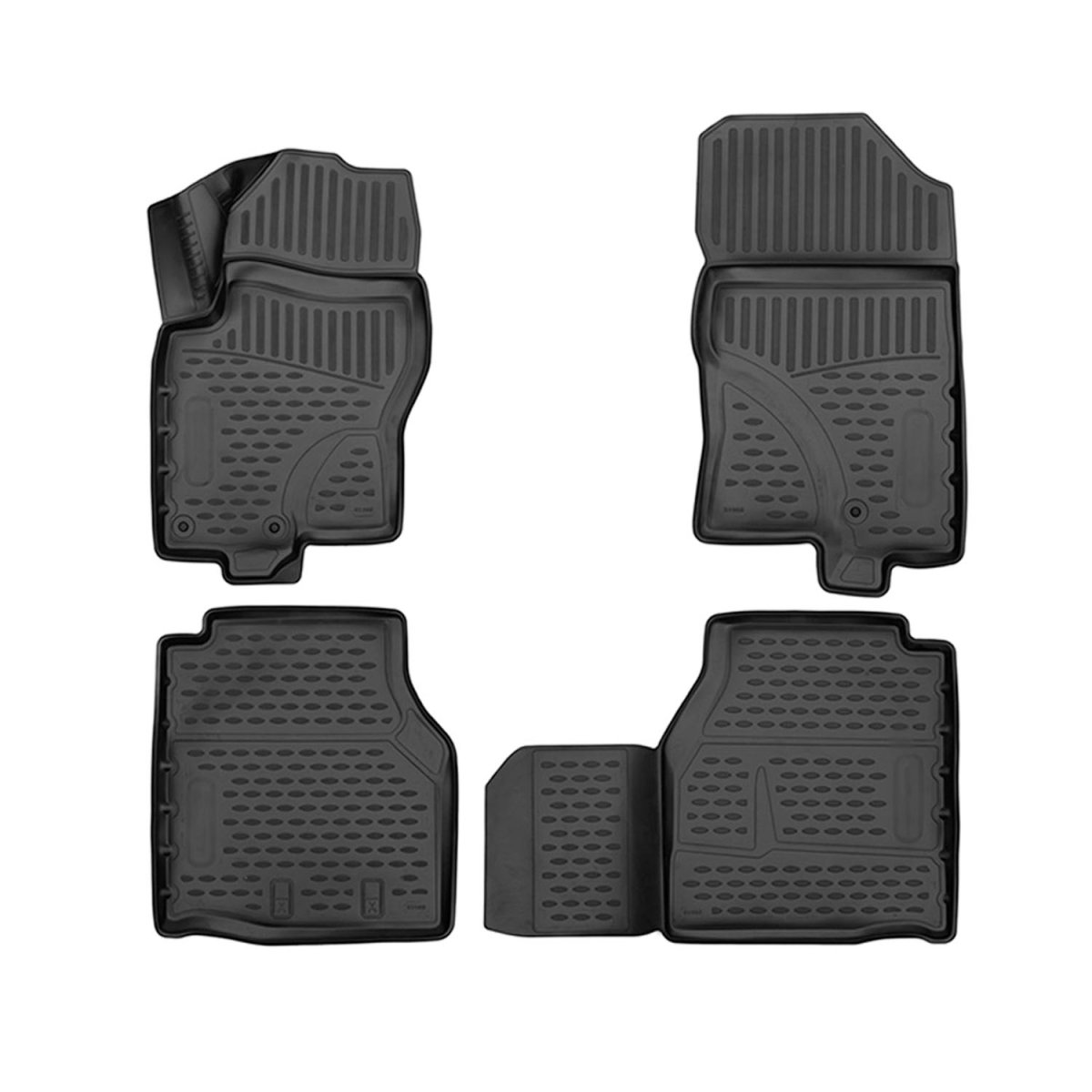 Nissan Frontier Floor Mats - Omac - Rubber TPE - Black - '05-'21 Nissan Frontier Floor Mats - Omac - Rubber TPE - Black - '05-'21